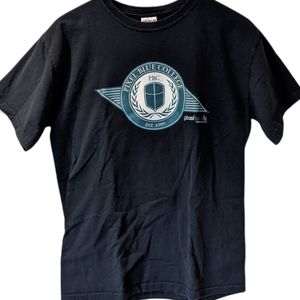 Graphic Collegiate Black Cotton T-shirt size Medium